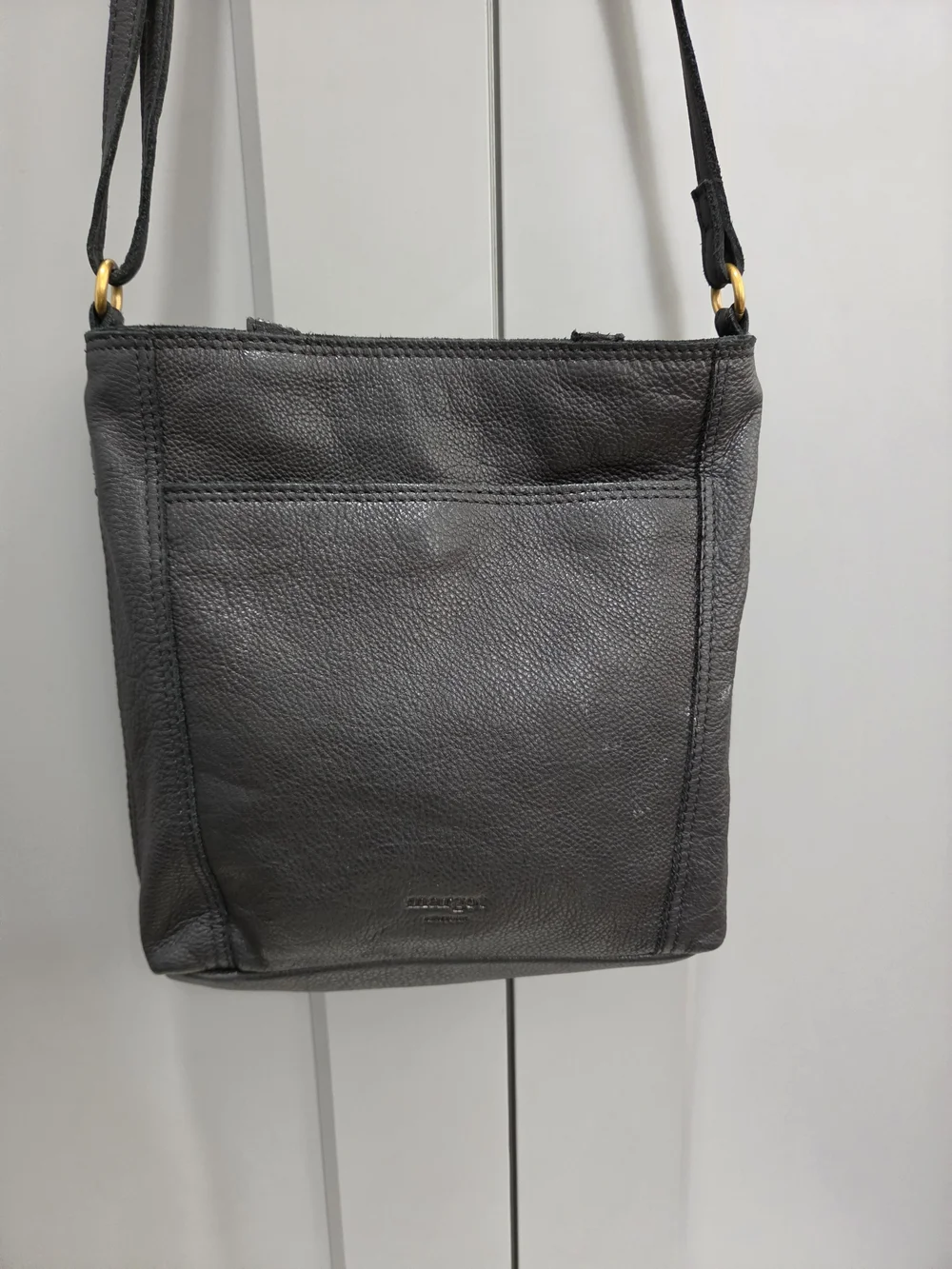 Margot Genuine Leather Black Crossbody Bag